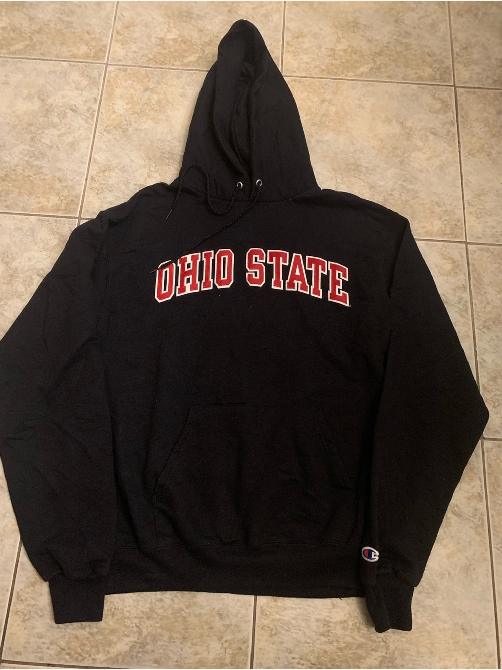Champion Ohio State Men's Black Hoodie Sweatshirt size medium